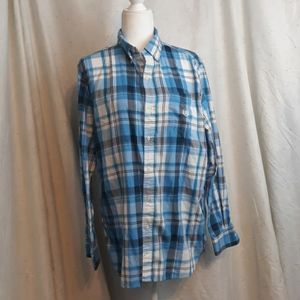 Chaps blue/white plaid shirt medium*SUMMER DEAL*